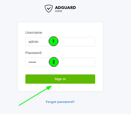 adguardhome login
