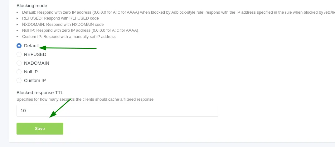 adguardhome blocking mode