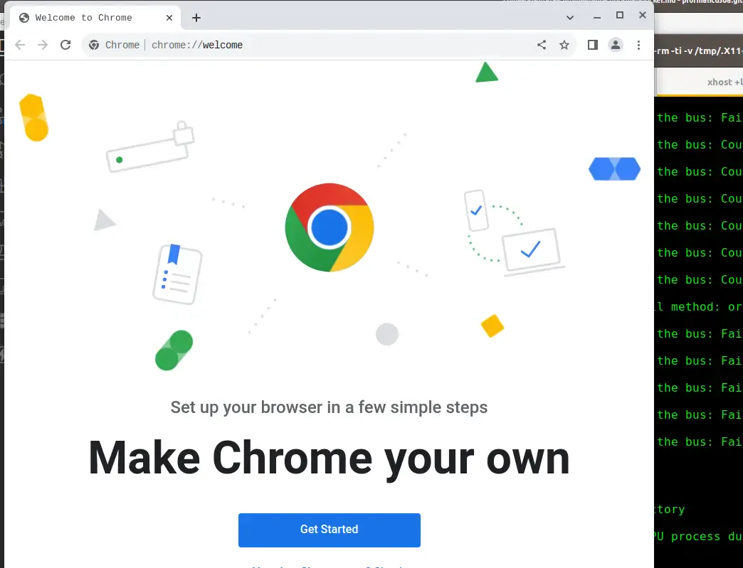 Chrome from within Docker