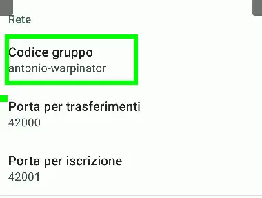 Codice di Gruppo su Android