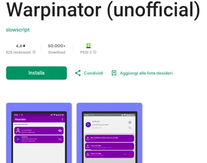 Warpinator per Android