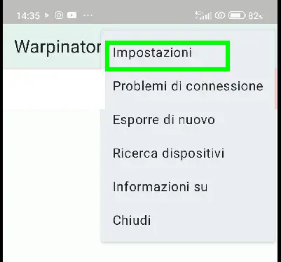 Impostazioni su Android