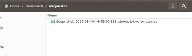 File ricevuto su PC