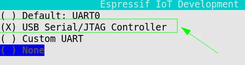 ESP32-H2 menuconfig JTAG